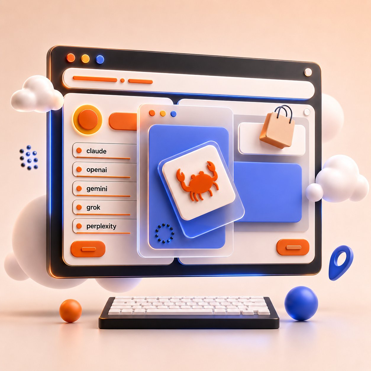 Plataforma IA Mr Crab 7 — Claude, OpenAI, Gemini, Grok, Perplexity